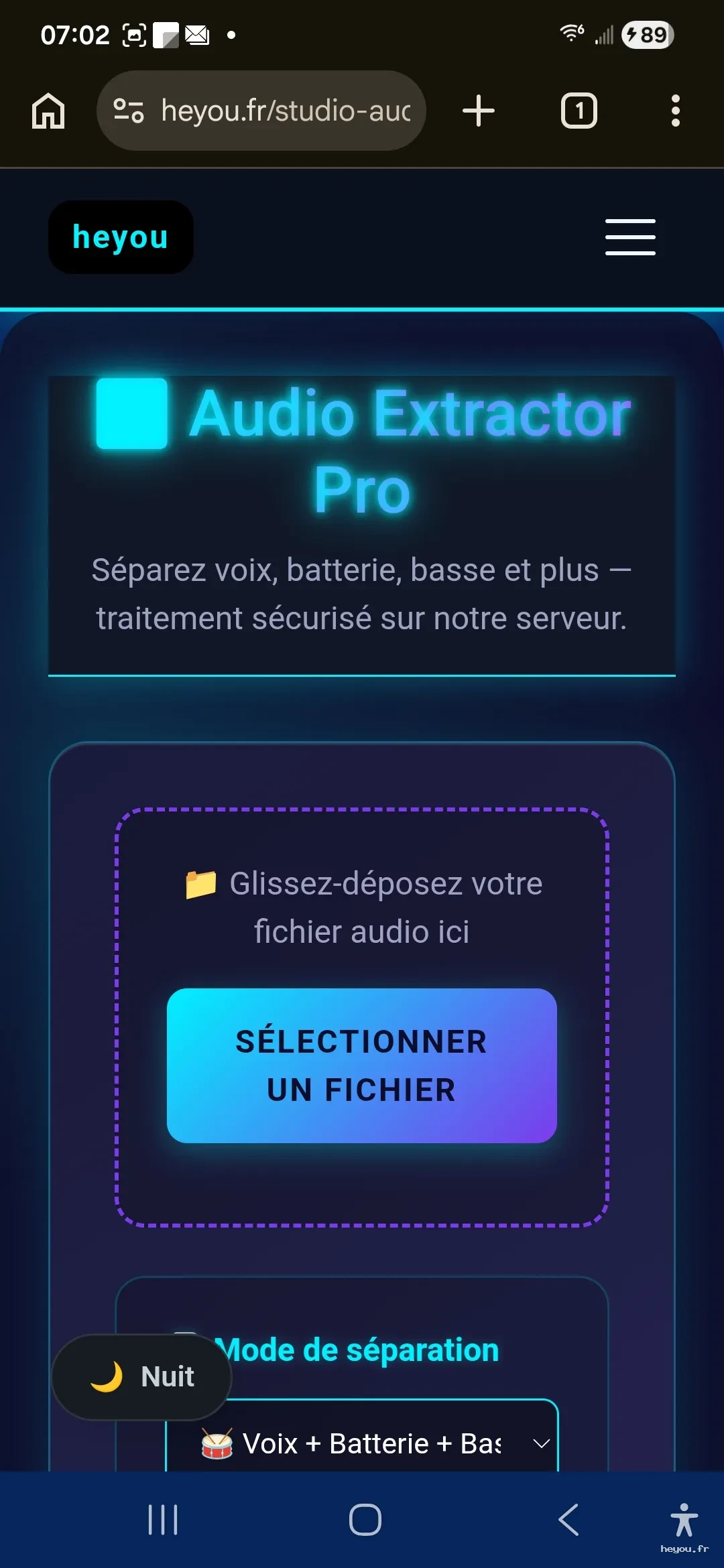 Extracteur audio