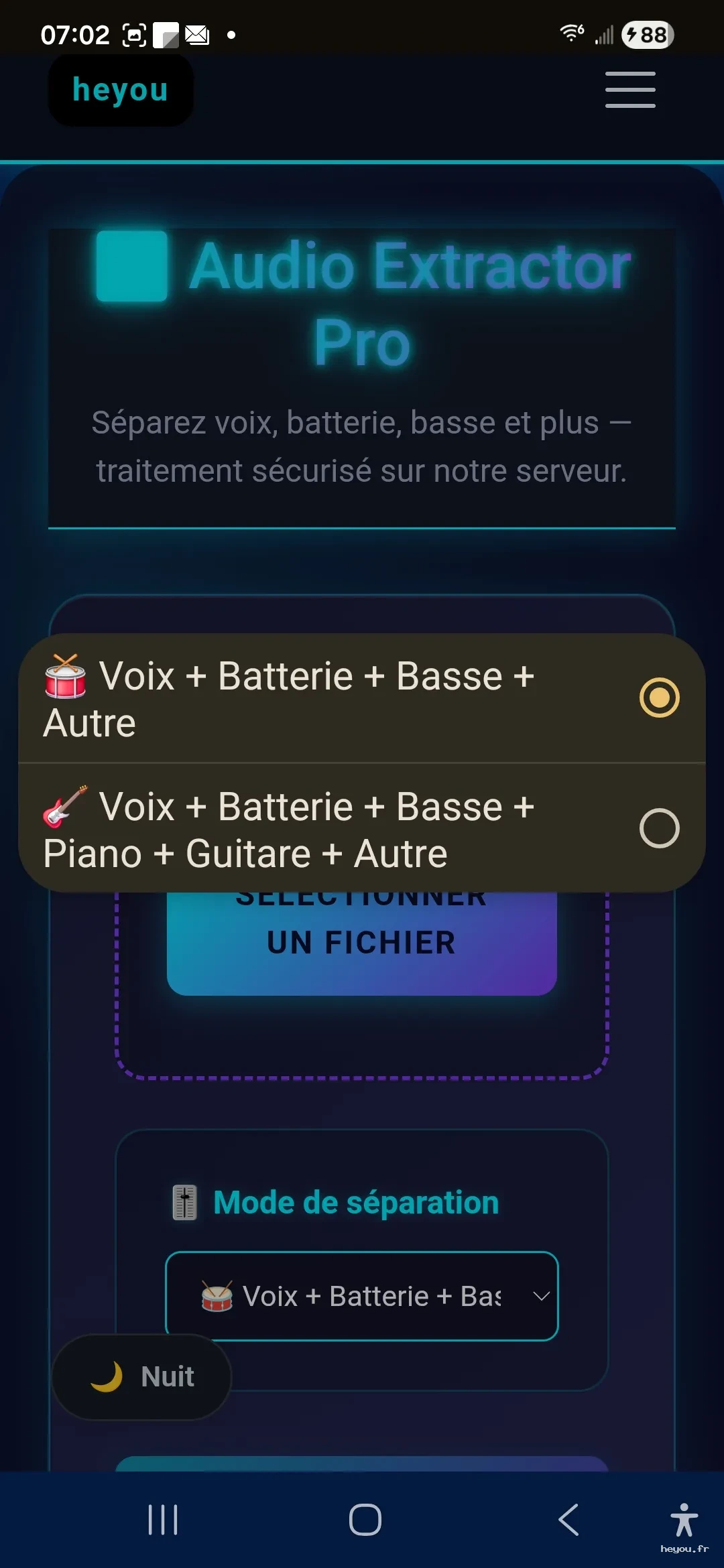 Extracteur audio